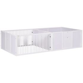 Whelping Box for Dogs, 20"H Puppy Whelping Box with Removable Doors, Dog Birth Supplies & Essentials for Indoor, 81" x 39" x 20", White Whelping Box for Dogs, 20"H Puppy Whelping Box with Removable Doors, Dog Birth Supplies & Essentials for Indoor, 81" x 39" x 20", White